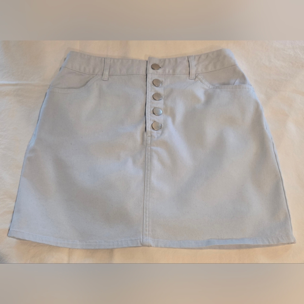 Forever 21 Mini Skirt, Sz Small, Ice Blue,Euc
